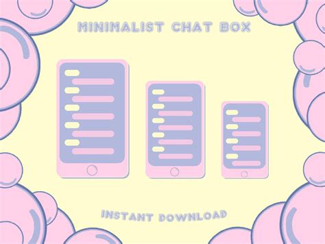 Minimal Twitch Chatbox Cute Chat Box For Streamers 3 Sizes Etsy