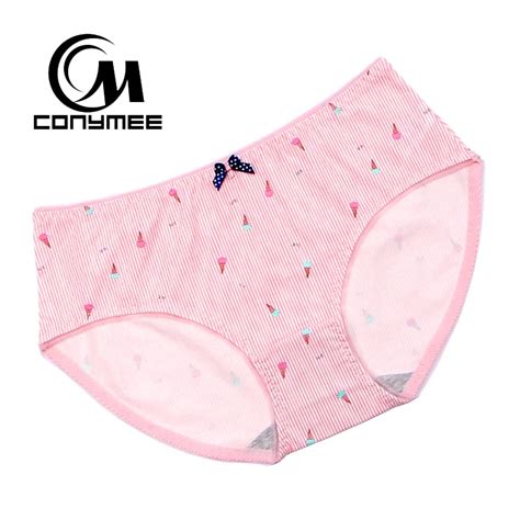 CONYMEE Sexy Lingerie Women Cute Panties Cartoon Cotton Underwear Briefs Girls Seamless