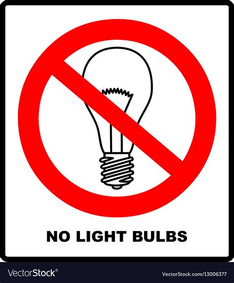 No Ban Or Stop Signs Light Lamp Icons Royalty Free Vector