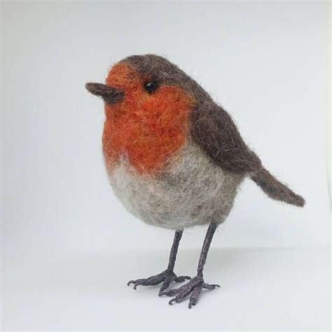 Needle Felted Robin Robin Redbreast Ts For Twitcher Etsy Needle