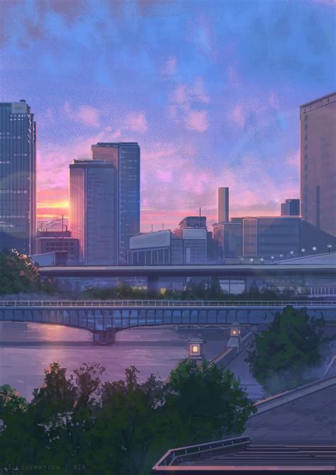 Artstation Pink Jp Nik Anime Scenery Scenery Background Anime Places