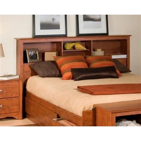 Full Queen Bookcase Headboard In Cherry Finish Csh 6643