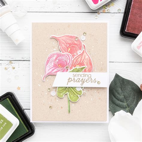 Hero Arts Color Layering Calla Lily Sending Prayers Card Blog Hop