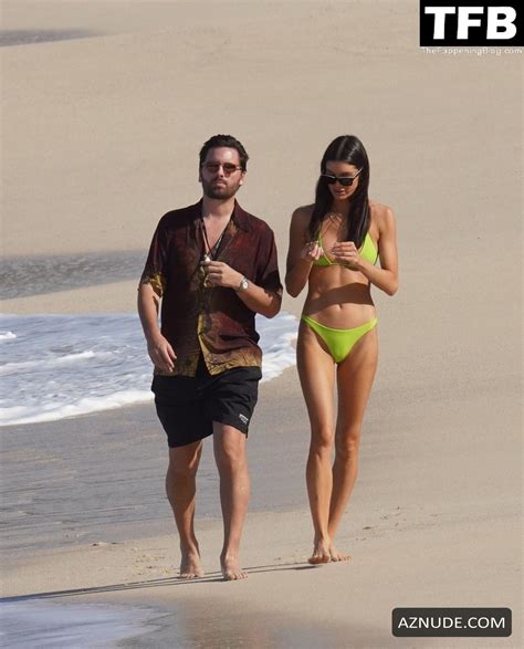 Bella Banos And Scott Disick Walk On The Beach A Trip To St Barts Aznude