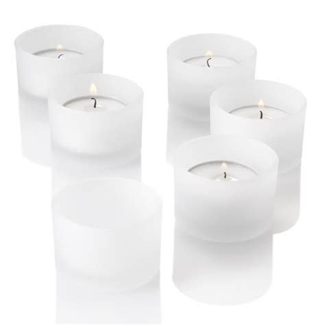 Set Of 72 Tealight Candle Holder Frosted Glass Uk Kitchen