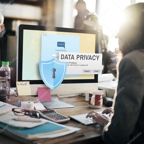 Businesswoman And Data Privacy Concept — Stock Photo © Rawpixel 107808632