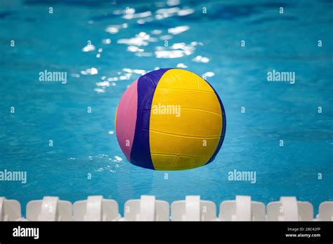 Water Polo Ball In A Swimming Pool Stock Photo Alamy