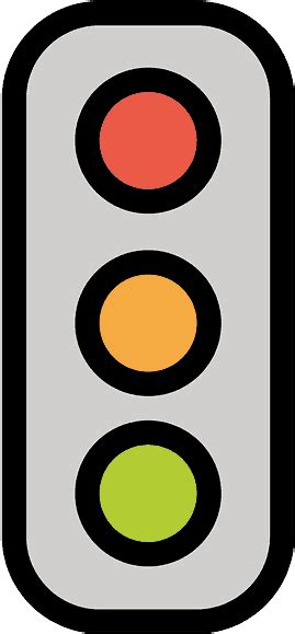 Vertical Traffic Light Emoji Clipart Circle Png Download Full
