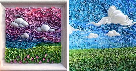 Artist Sculpts Polymer Clay Into Colorful Swirling Landscapes Search