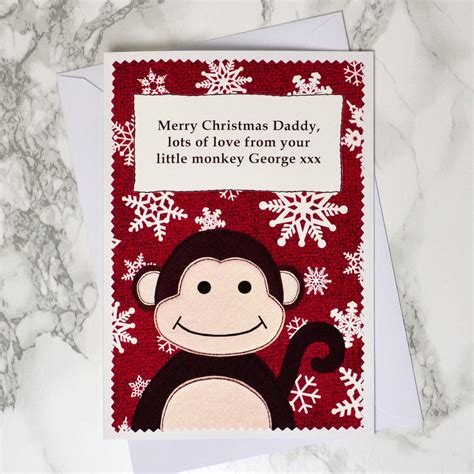 Little Monkey Christmas Card From Children By Jenny Arnott Cards