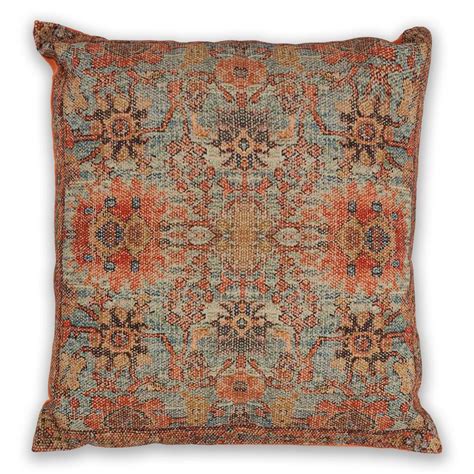 Kas Rugs Tealcoral Zena 18 In X 18 In Decorative Pillow Pill31918sq