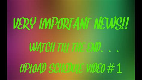 Video Upload News 1 Youtube