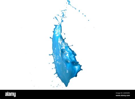 Colored Splashes In Abstract Shape Isolated On White Background Stock Photo Alamy