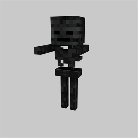 3d Minecraft Wither Skeleton Turbosquid 1279344