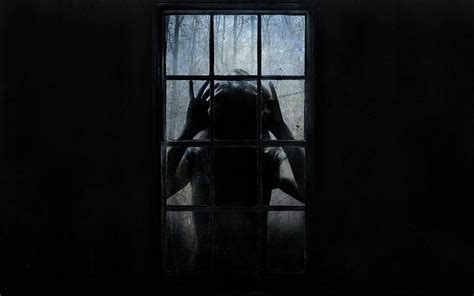 Hd Wallpaper Window Uninvited Horror Creepy Women Dark Indoors