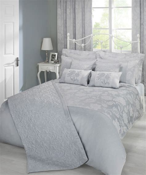 Portofino Bedding In Silver Terrys Fabrics Uk White Wall Bedroom