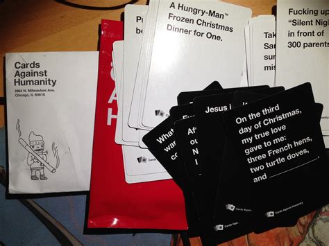Family edition is a new party game that's just like cards against humanity, except it's written for kids and adults to play together. HDO: Keiya's Blog - Cards Against Humanity Holiday Pack