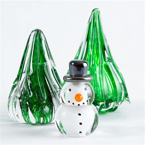 Small Paperweight Snowman 3 5 So Cute Blown Glass Etsy