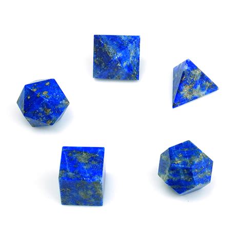 Remedywala Lapis Lazuli Platonic Sacred Geometry Set Of 5