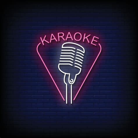 Karaoke Neon Signs Style Text Vector Vector Art At Vecteezy