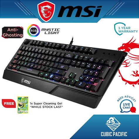 Msi Vigor Gk20 Rgb Gaming Membrane Keyboard With Anti