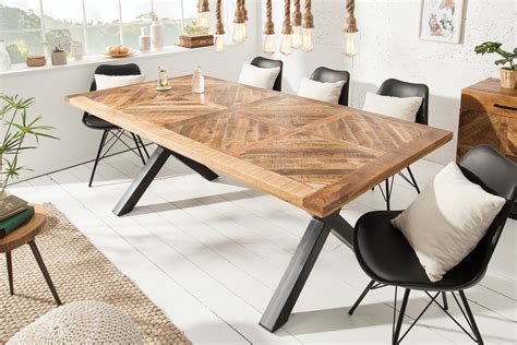 Infinity Home Mango Wood Industrial Dining Table 200 Cm Artico