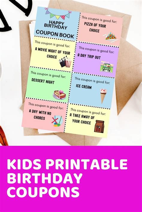 Kids Birthday Coupons Childrens Coupons Birthday Coupons