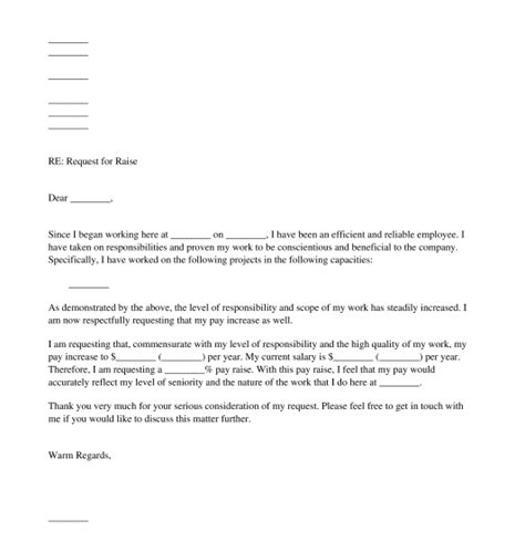 Raise Request Letter Sample Template Word And Pdf