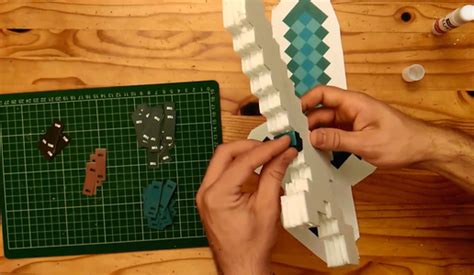 Foamboard Minecraft Diamond Sword 7 Steps With Pictures Instructables