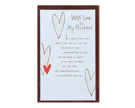 A teddy bear, a bouquet of roses, a heart shaped box of chocolates. With Love Valentine's Day Card for Husband | American Greetings