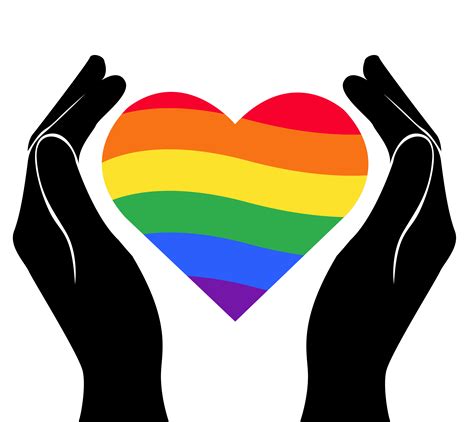 hand holding heart rainbow flag lgbt symbol 533106 vector art at vecteezy
