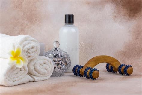 spa still life treatment composition on massage table in wellness center stock image image of