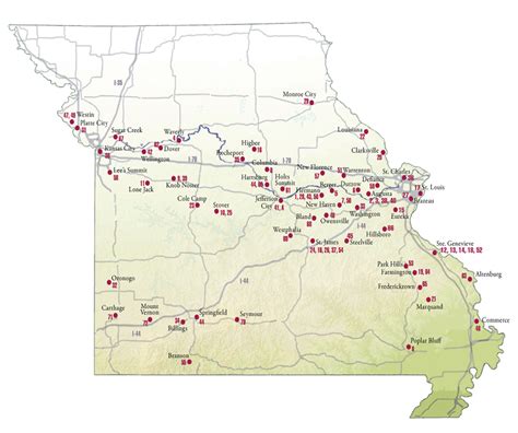 Missouri Wineries Map Bovenmen Shop