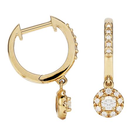 Our Ultimate Ct Yellow Gold Cttw Halo Drop Hoop Earrings Reviews