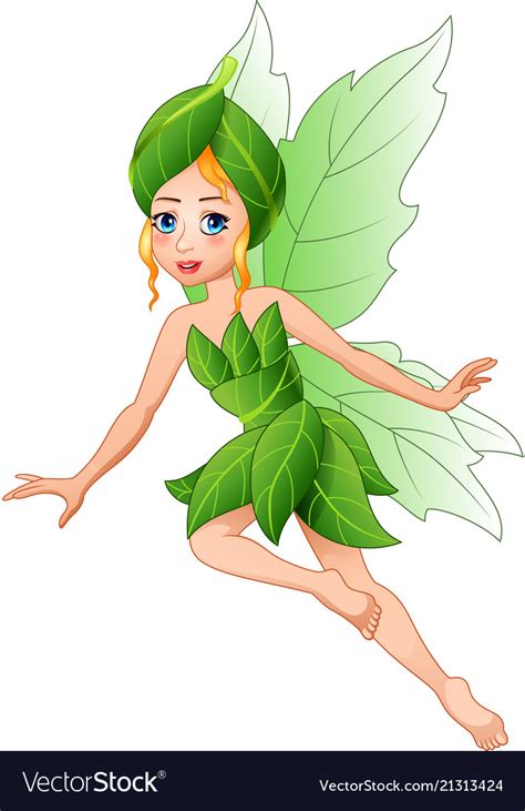 Cartoon Beautiful Flying Fairy Royalty Free Vector Image