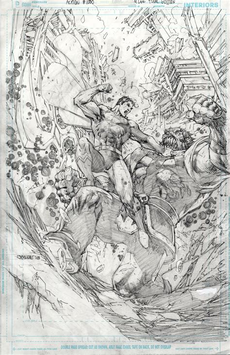 The Superman Super Site Jim Lee Reveals Pencil Sketch Of Action