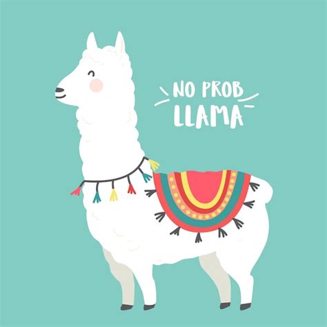 Premium Vector Cute Cartoon Llama Design