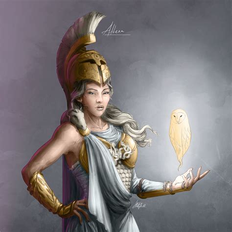 ArtStation Athena Goddess Of Wisdom Handicraft And Warfare Tanja G Milosavljevic Greek