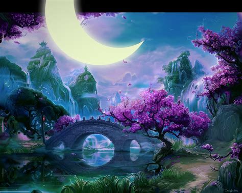 Fantasy Landscape Moon