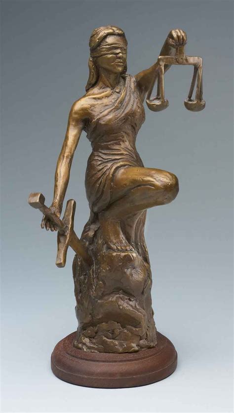 Blind Lady Justice Bronze Statue Rawhidedesign