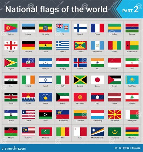 Vlaggen Van De Wereld Inzameling Van Vlaggen Volledige Reeks