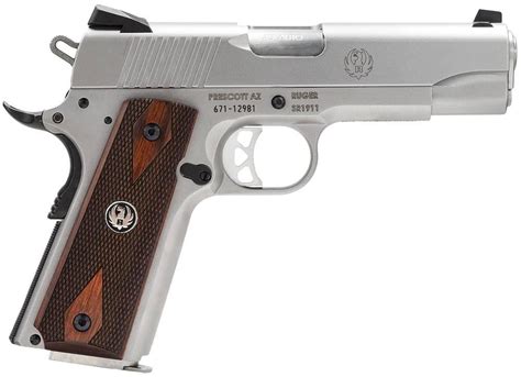 Ruger Sr1911 Commander 45 Acp 6702 Stainless Frame And Slide With