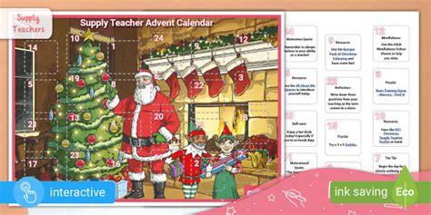 Supply Teacher Advent Calendar Teacher Made Twinkl