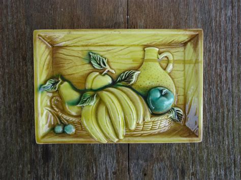Vintage Ceramic Kitchen Wall Plaque By Catsandclover On Etsy