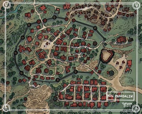 Art Made An Updated Town Map Of Phandalin For My Dm Style Was