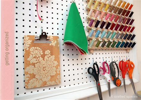 Crafted Spaces Diy Pegboard Wall Organizer