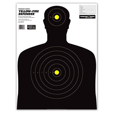 Yellow Fire Silhouette Rifle And Pistol Shooting Targets