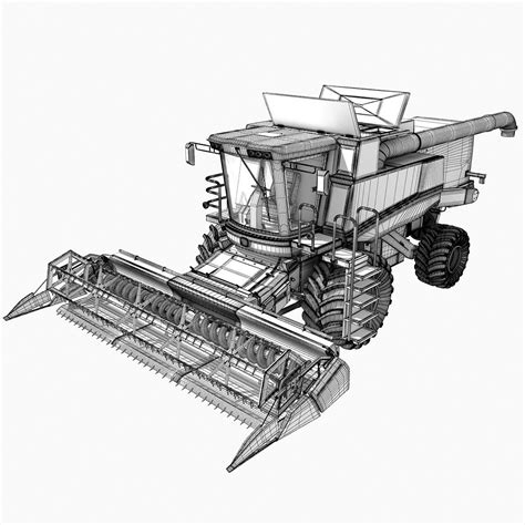 3d modeling takes a lot of practice, but with time anyone can learn it. Combine Harvester 3D Model - 3D Horse