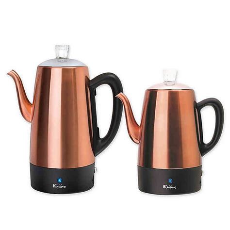 Euro Cuisine Electric Coffee Percolator In Copper Bed Bath And Beyond