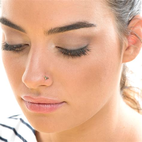 Nose Stud Nose Piercing Small Nose Stud Nose Ring Dainty Etsy Israel